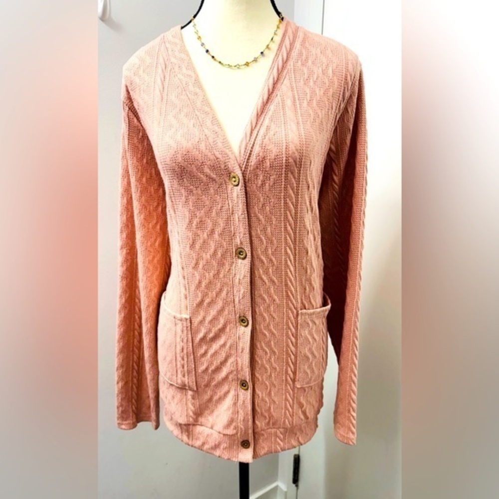 Grecerelle Women Spring Casual Long Sleeve Outwear Solid Coats Pockets Pink 2XL